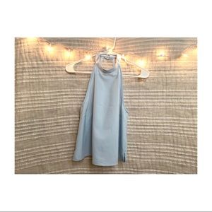 Light blue crop top